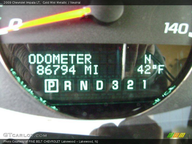 Gold Mist Metallic / Neutral 2009 Chevrolet Impala LT