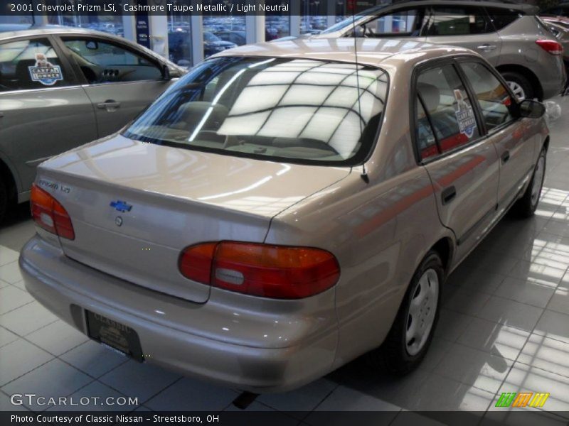 Cashmere Taupe Metallic / Light Neutral 2001 Chevrolet Prizm LSi