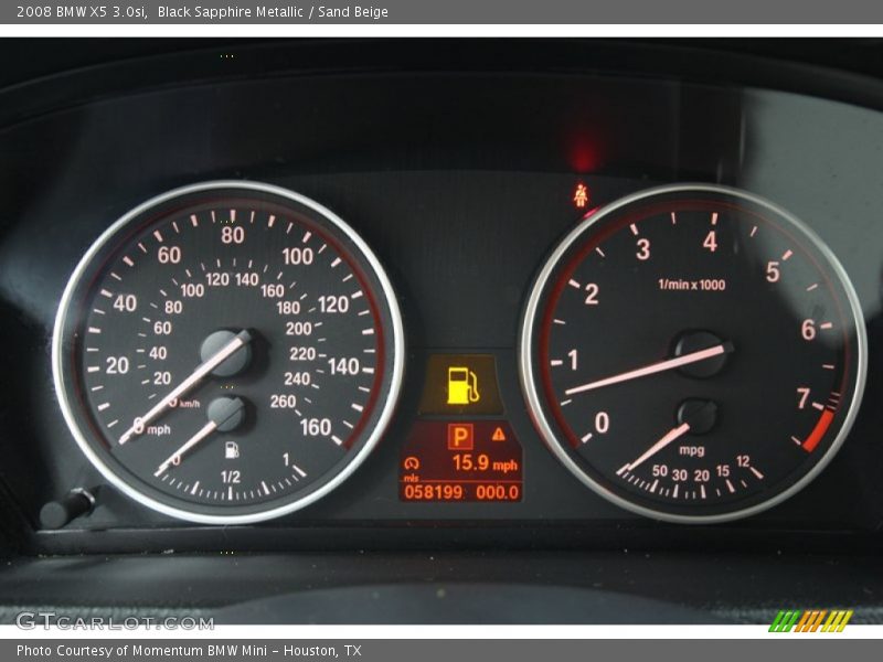 Black Sapphire Metallic / Sand Beige 2008 BMW X5 3.0si