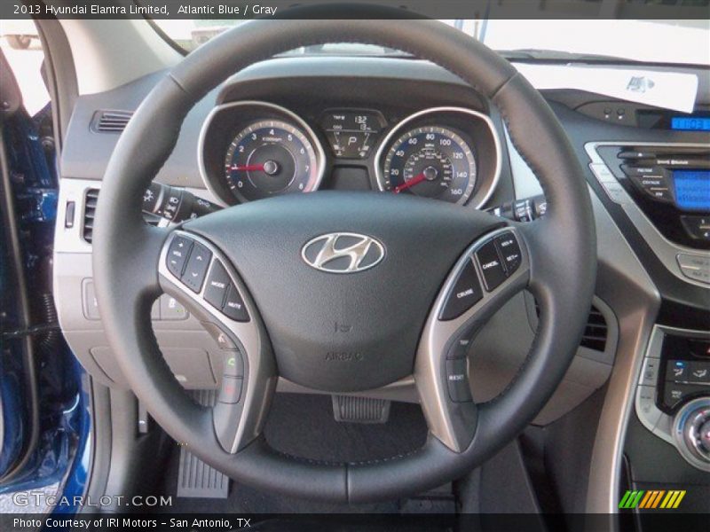 Atlantic Blue / Gray 2013 Hyundai Elantra Limited