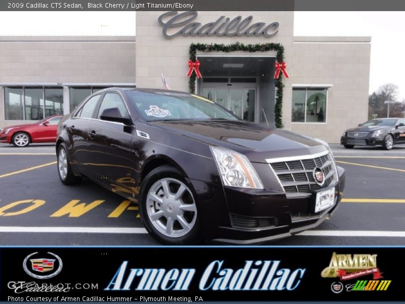 Black Cherry / Light Titanium/Ebony 2009 Cadillac CTS Sedan