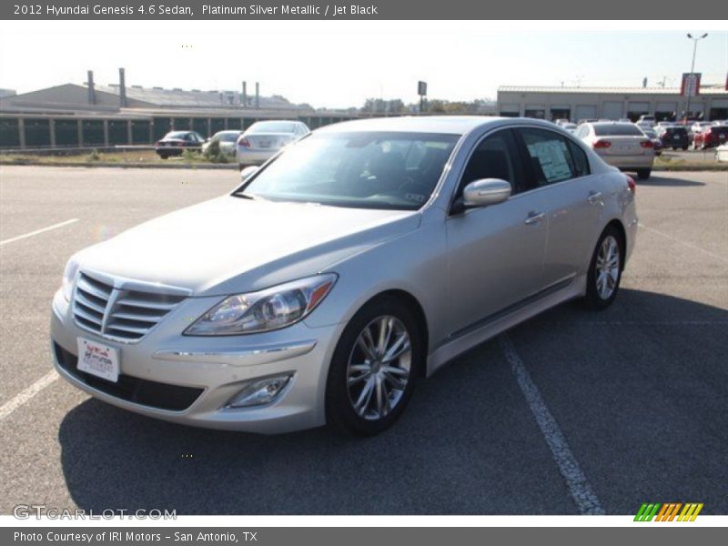 Platinum Silver Metallic / Jet Black 2012 Hyundai Genesis 4.6 Sedan