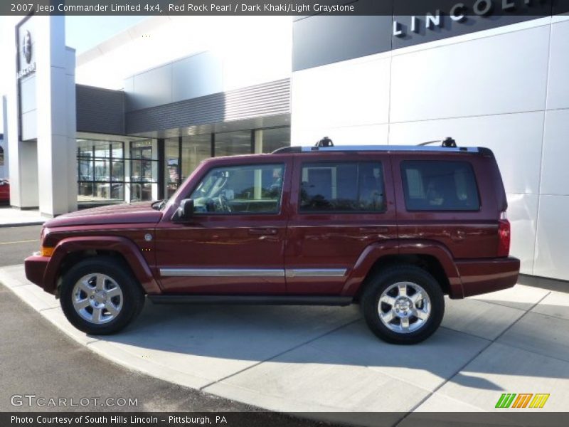 Red Rock Pearl / Dark Khaki/Light Graystone 2007 Jeep Commander Limited 4x4