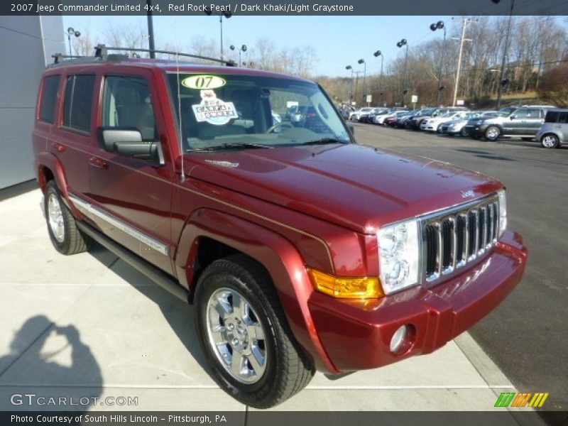Red Rock Pearl / Dark Khaki/Light Graystone 2007 Jeep Commander Limited 4x4