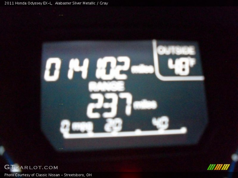 Alabaster Silver Metallic / Gray 2011 Honda Odyssey EX-L