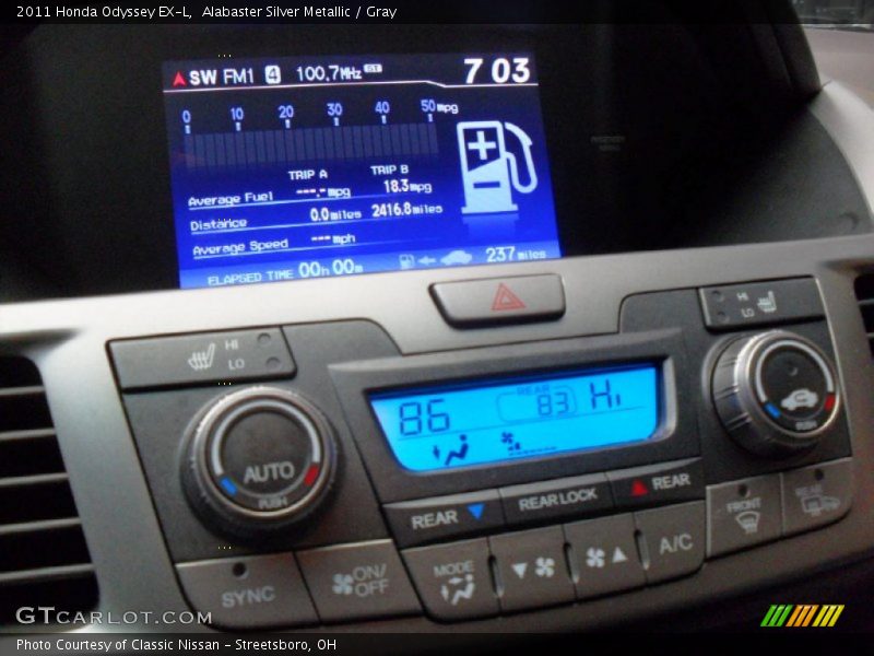 Alabaster Silver Metallic / Gray 2011 Honda Odyssey EX-L