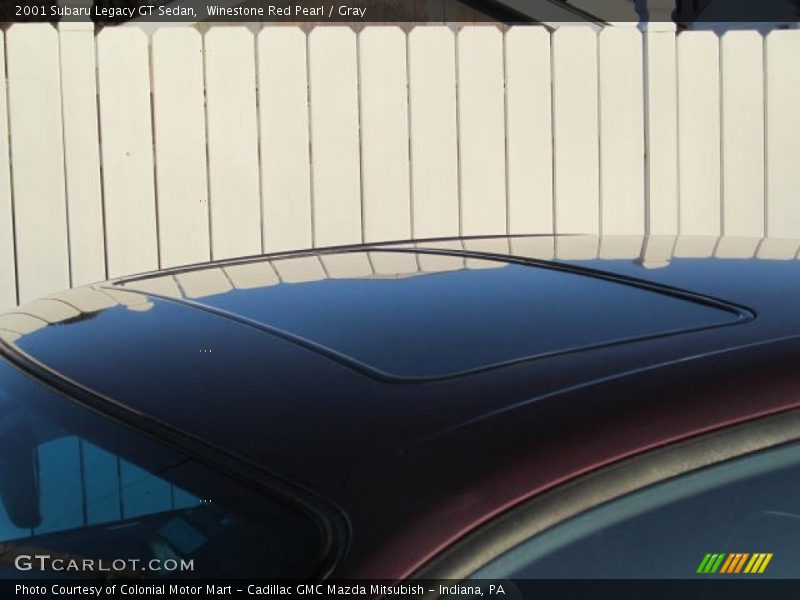 Winestone Red Pearl / Gray 2001 Subaru Legacy GT Sedan