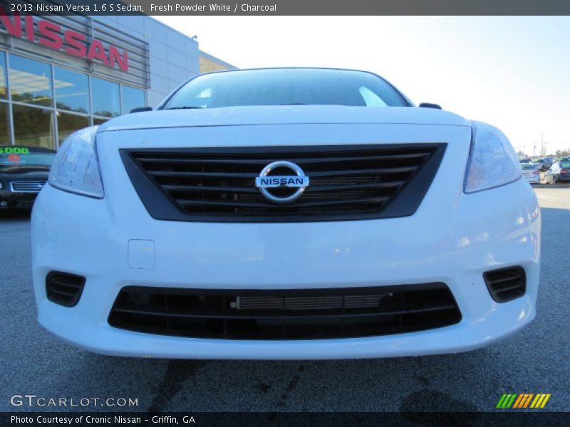 Fresh Powder White / Charcoal 2013 Nissan Versa 1.6 S Sedan