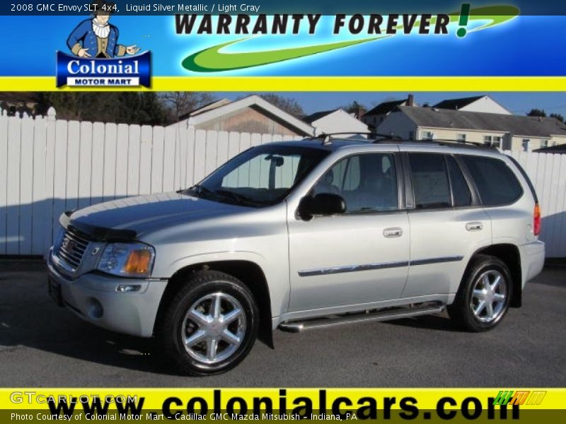 Liquid Silver Metallic / Light Gray 2008 GMC Envoy SLT 4x4