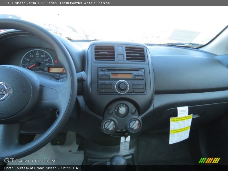 Fresh Powder White / Charcoal 2013 Nissan Versa 1.6 S Sedan
