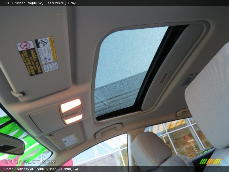 Pearl White / Gray 2013 Nissan Rogue SV