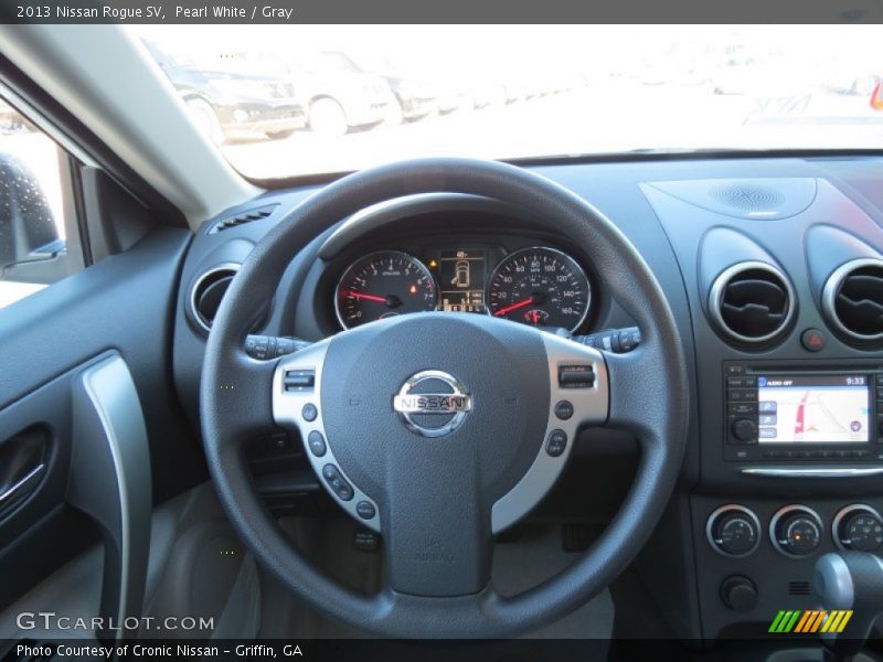 Pearl White / Gray 2013 Nissan Rogue SV