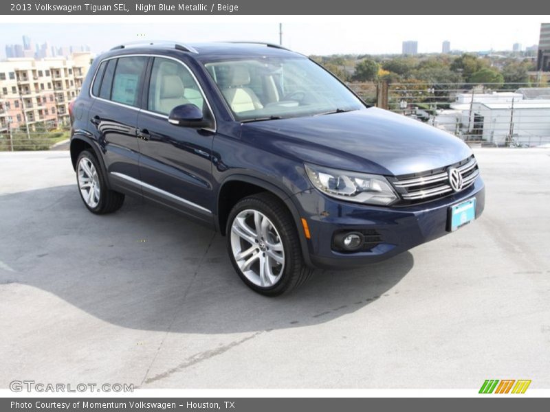 Night Blue Metallic / Beige 2013 Volkswagen Tiguan SEL