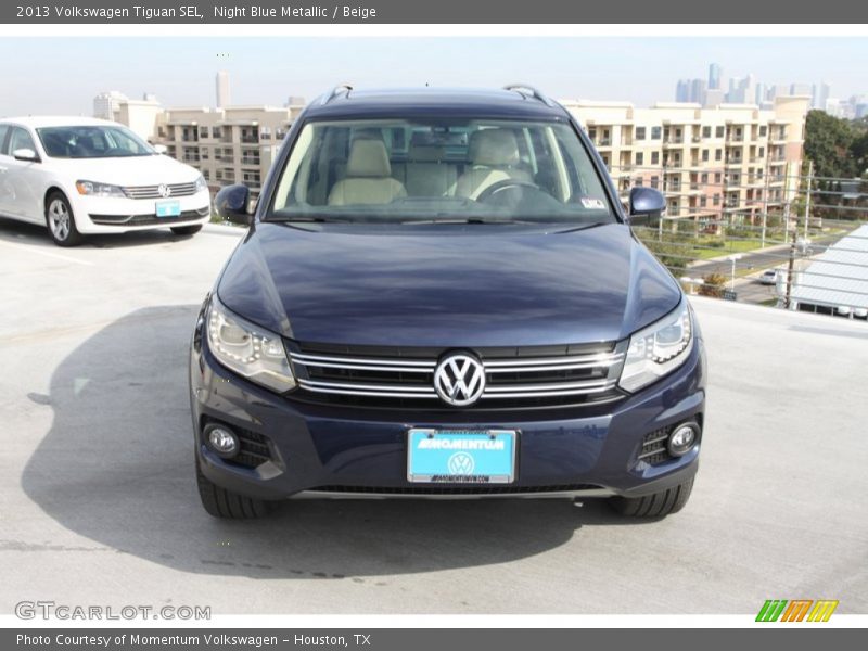 Night Blue Metallic / Beige 2013 Volkswagen Tiguan SEL