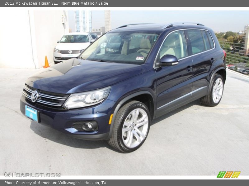 Night Blue Metallic / Beige 2013 Volkswagen Tiguan SEL