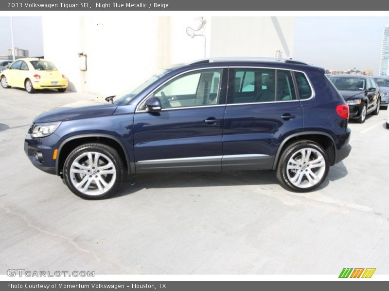 Night Blue Metallic / Beige 2013 Volkswagen Tiguan SEL