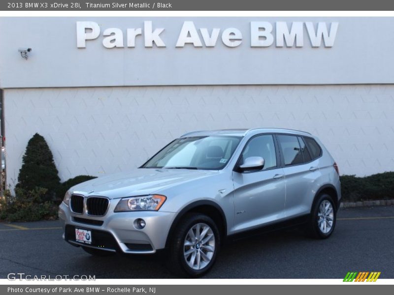 Titanium Silver Metallic / Black 2013 BMW X3 xDrive 28i
