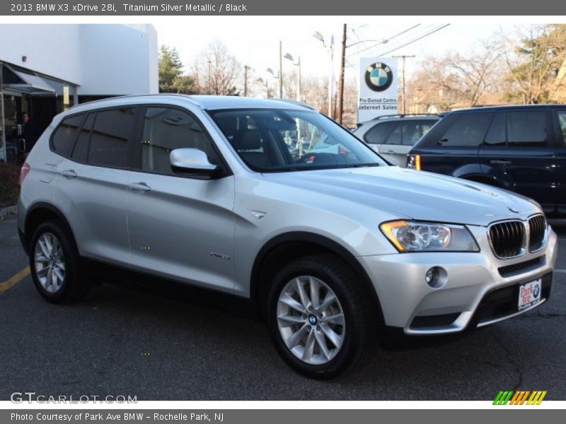 Titanium Silver Metallic / Black 2013 BMW X3 xDrive 28i
