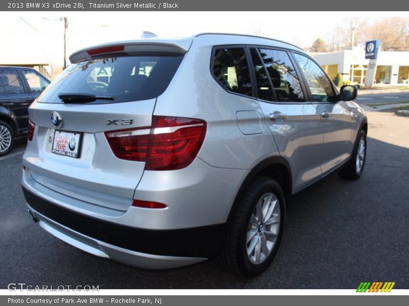 Titanium Silver Metallic / Black 2013 BMW X3 xDrive 28i