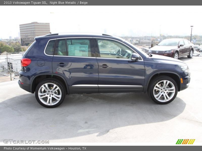Night Blue Metallic / Beige 2013 Volkswagen Tiguan SEL