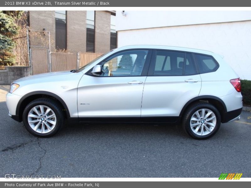 Titanium Silver Metallic / Black 2013 BMW X3 xDrive 28i