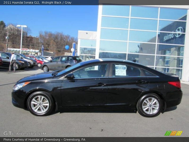 Midnight Black / Gray 2011 Hyundai Sonata GLS