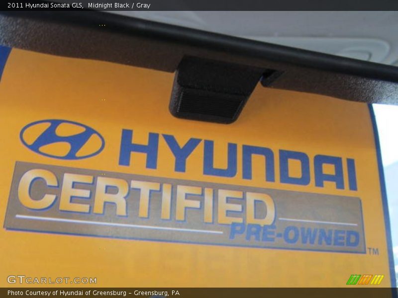 Midnight Black / Gray 2011 Hyundai Sonata GLS