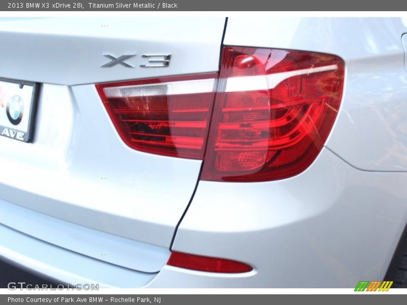 Titanium Silver Metallic / Black 2013 BMW X3 xDrive 28i