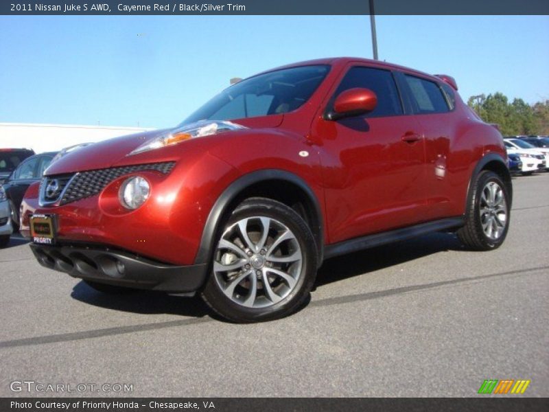 Cayenne Red / Black/Silver Trim 2011 Nissan Juke S AWD