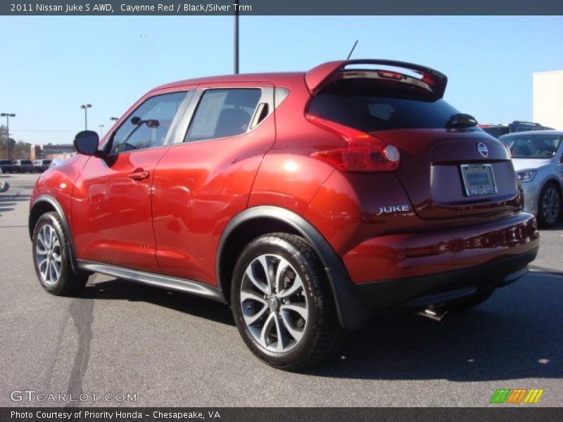 Cayenne Red / Black/Silver Trim 2011 Nissan Juke S AWD