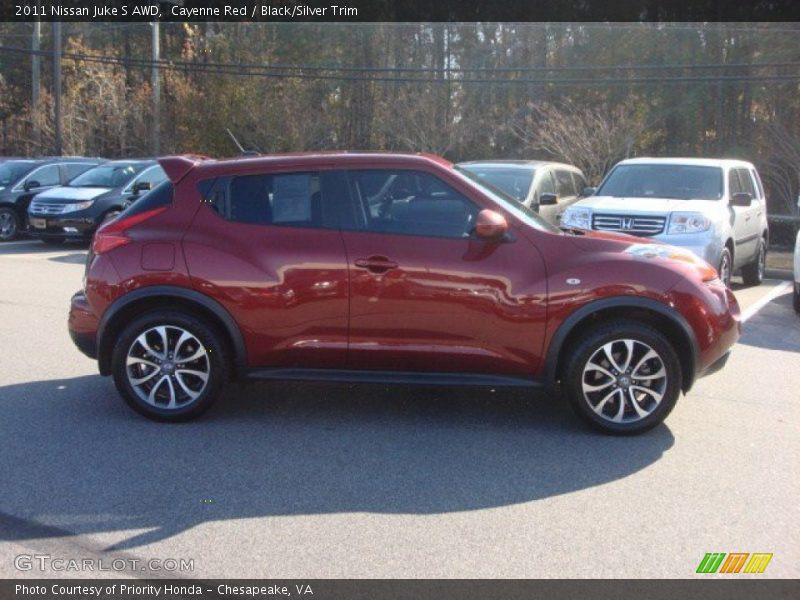 Cayenne Red / Black/Silver Trim 2011 Nissan Juke S AWD