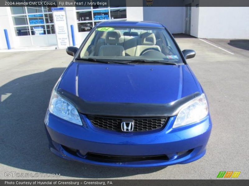 Fiji Blue Pearl / Ivory Beige 2004 Honda Civic LX Coupe