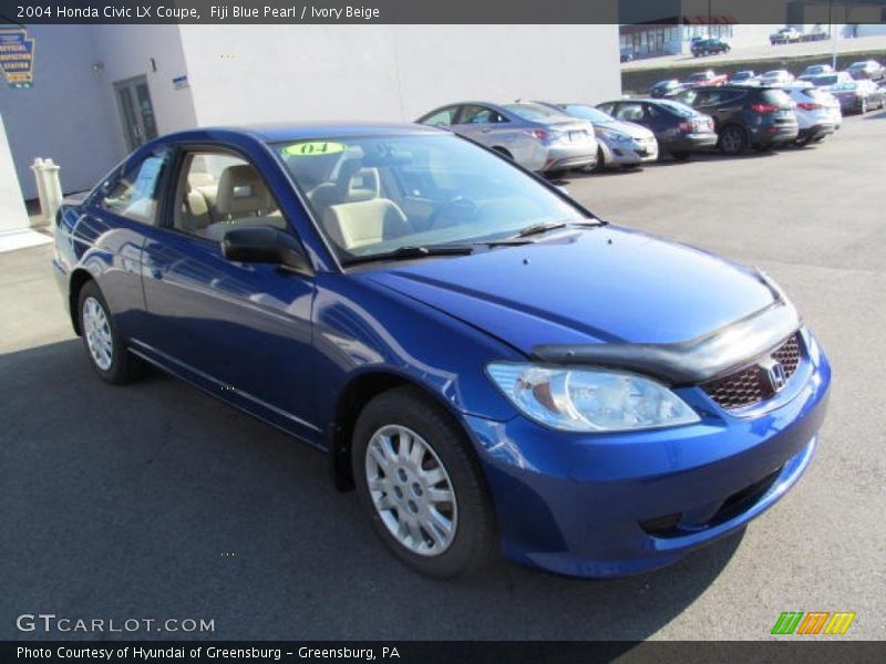 Fiji Blue Pearl / Ivory Beige 2004 Honda Civic LX Coupe