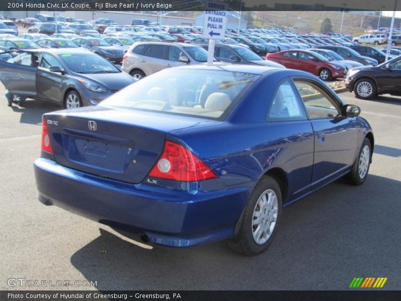 Fiji Blue Pearl / Ivory Beige 2004 Honda Civic LX Coupe
