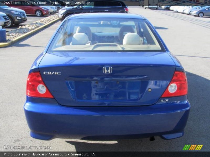 Fiji Blue Pearl / Ivory Beige 2004 Honda Civic LX Coupe