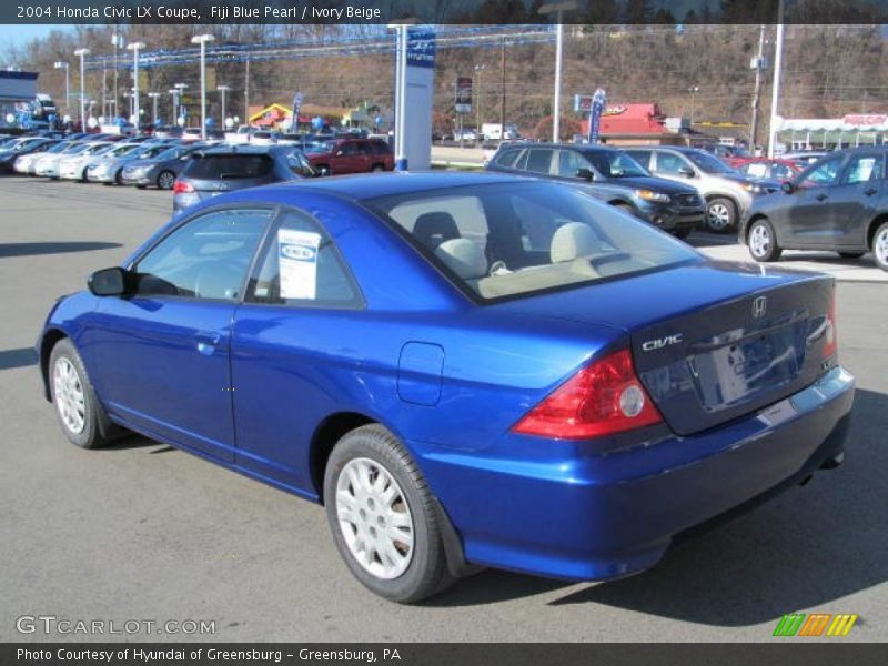 Fiji Blue Pearl / Ivory Beige 2004 Honda Civic LX Coupe
