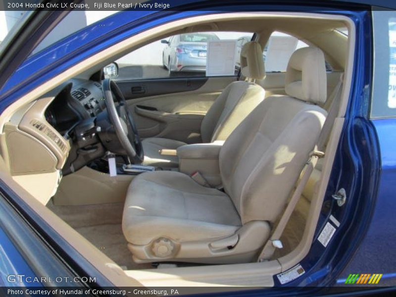 Fiji Blue Pearl / Ivory Beige 2004 Honda Civic LX Coupe