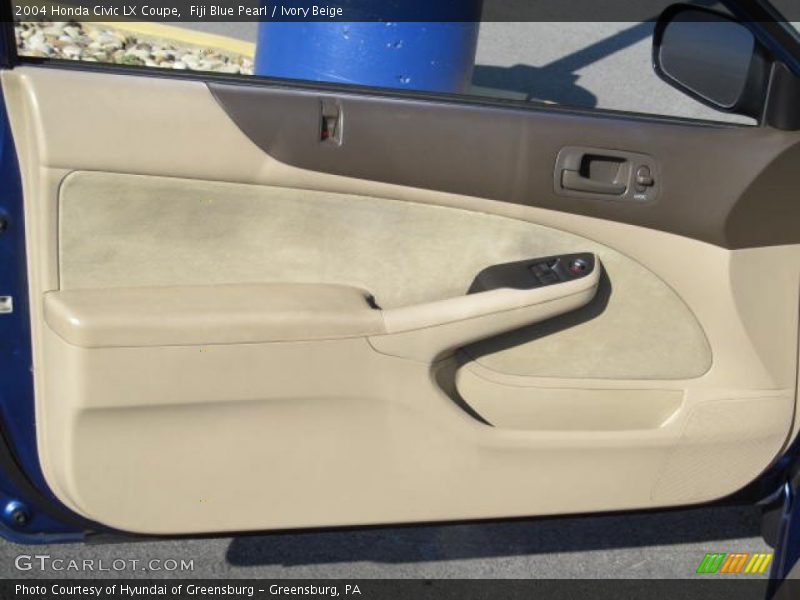 Fiji Blue Pearl / Ivory Beige 2004 Honda Civic LX Coupe