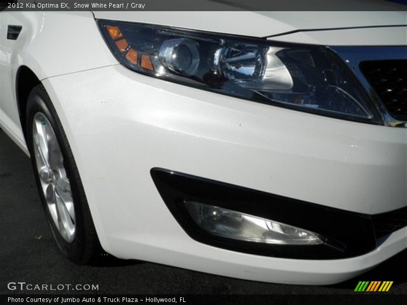 Snow White Pearl / Gray 2012 Kia Optima EX