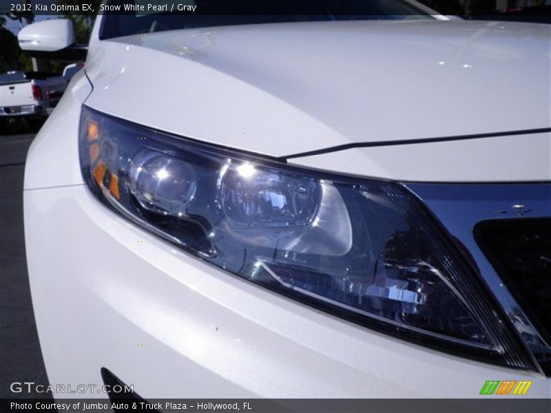Snow White Pearl / Gray 2012 Kia Optima EX