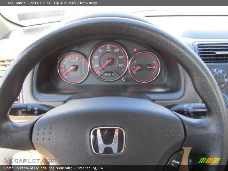 Fiji Blue Pearl / Ivory Beige 2004 Honda Civic LX Coupe