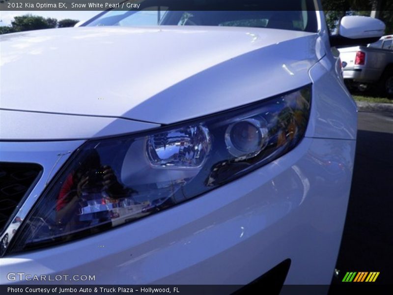 Snow White Pearl / Gray 2012 Kia Optima EX