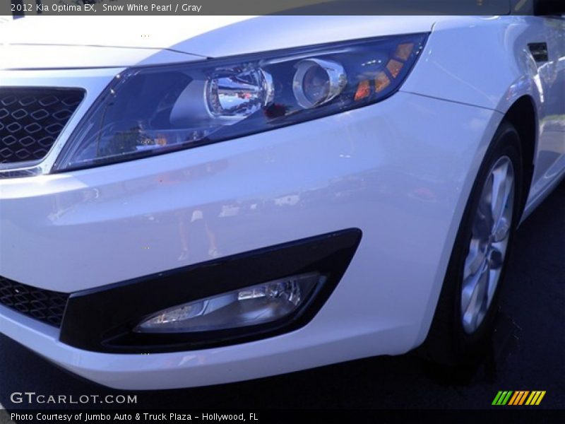 Snow White Pearl / Gray 2012 Kia Optima EX