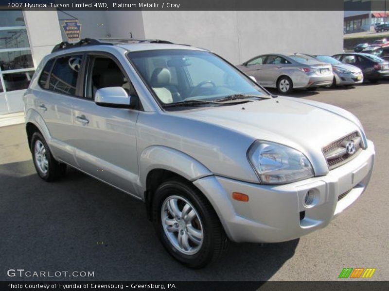 Platinum Metallic / Gray 2007 Hyundai Tucson Limited 4WD