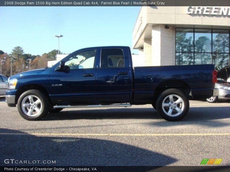 Patriot Blue Pearl / Medium Slate Gray 2008 Dodge Ram 1500 Big Horn Edition Quad Cab 4x4