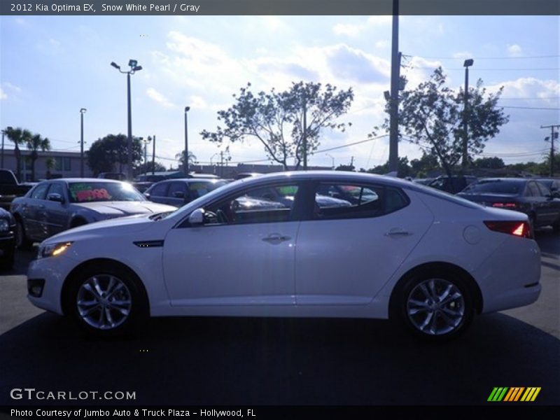 Snow White Pearl / Gray 2012 Kia Optima EX