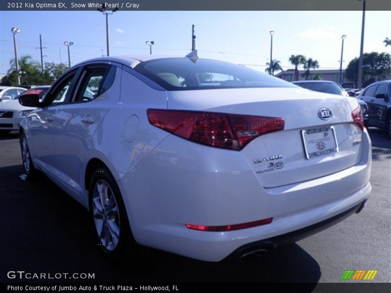 Snow White Pearl / Gray 2012 Kia Optima EX