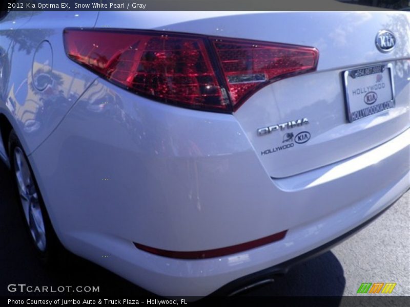 Snow White Pearl / Gray 2012 Kia Optima EX