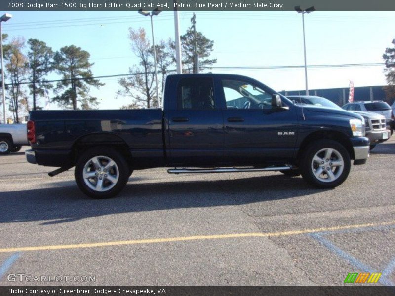 Patriot Blue Pearl / Medium Slate Gray 2008 Dodge Ram 1500 Big Horn Edition Quad Cab 4x4