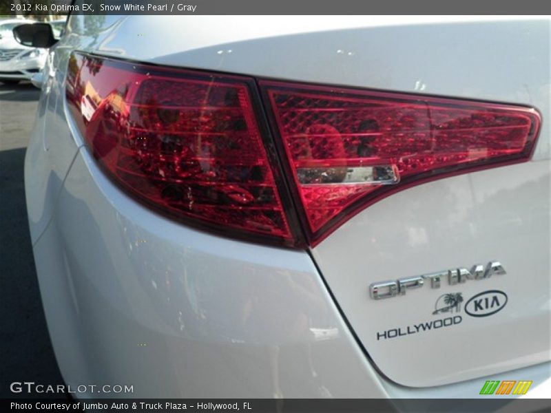 Snow White Pearl / Gray 2012 Kia Optima EX